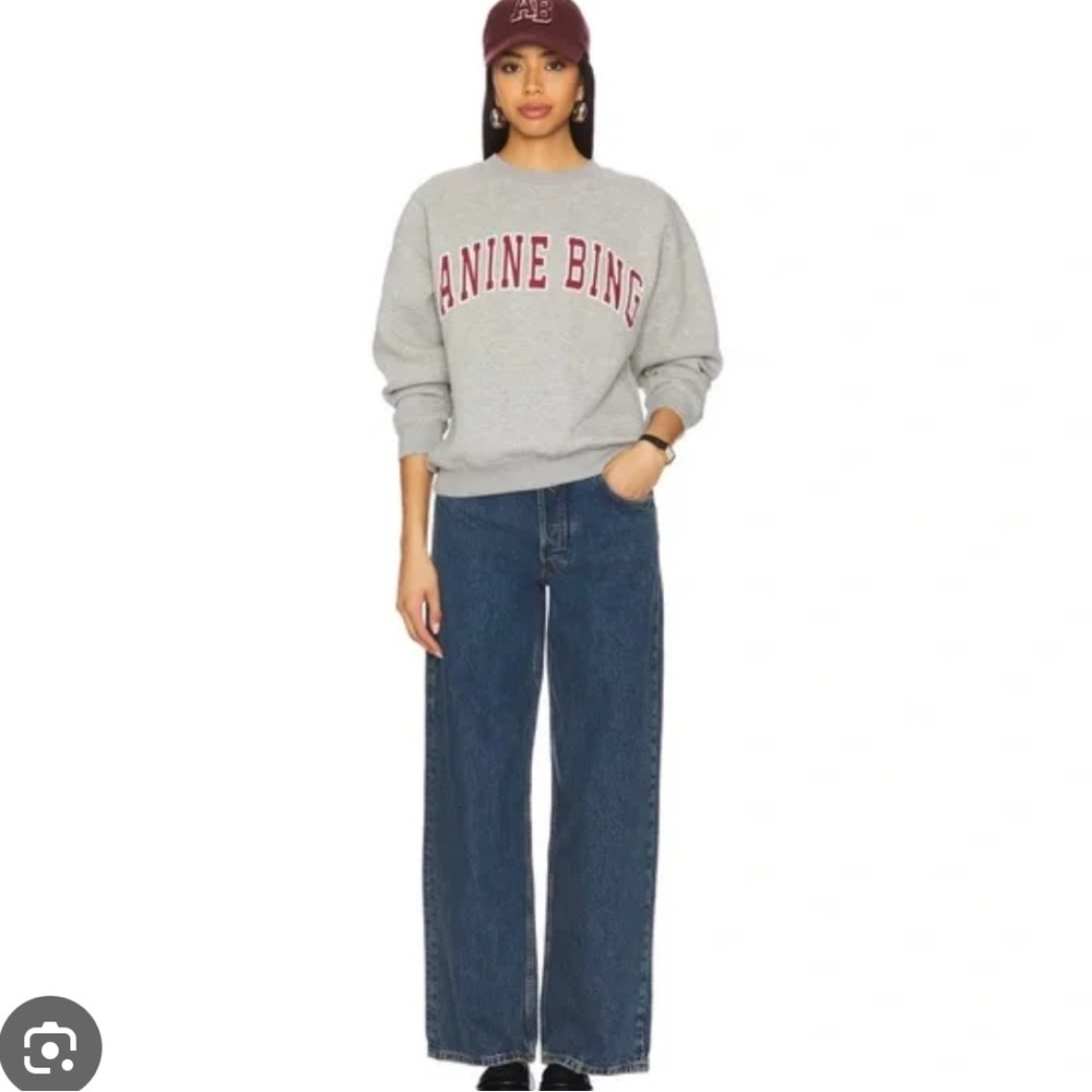 Anine Bing Grey Melange Sweatshirt